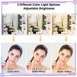 Dressing Table Makeup Vanity Stool Set LED Lighted Mirror Adjustable Brightness