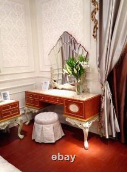 Dressing Table Mirror Luxury Class Bedroom Classic Console Baroque Rococo Style