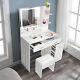 Dressing Table Mirror With Light Stool Makeup Vanity Set Desk Organizer Dresser