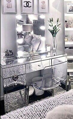 Dressing Table Mirrored Glass Vanity