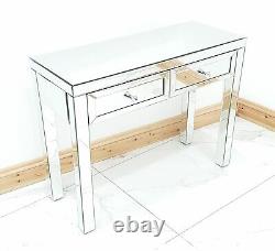 Dressing Table PREMIUM Vanity Entrance Hall Mirrored Glass Console Station UK