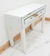 Dressing Table Pro White Glass Vanity Table Entrance Hall Console Station Unit