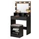 Dressing Table Set With Led Lights Mirror And Drawer