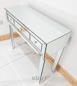 Dressing Table Silver Mirrored Entrance Table dressing Table Vanity Console UK
