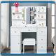 Dressing Table Vanity Makeup Desk With Led Lighted Mirror & Large Drawers Stool