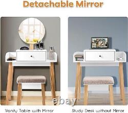 Dressing Table Vanity Set, Modern Makeup Desk with Stool FREE SHIPPING