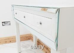 Dressing Table WHITE GLASS Entrance Table Mirrored Vanity Table Console Table UK