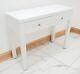 Dressing Table White Glass Mirrored Entrance Hall Dressing Table Vanity Station