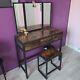 Dressing Table With Mirror And Stool Vanity Makeup Set 3 Drawer Desk Bedroom