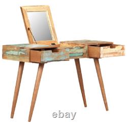 Dressing Table with Mirror Desk Furniture Solid Wood Acacia/Reclaimed vidaXL