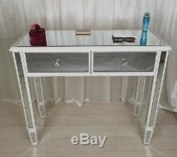 Dressing Vanity TABLE Glass Mirrored Console Desk BEDSIDE STOOL UK 7seas
