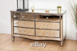 Elegant Mirrored Furniture Range Chests of Drawers Bedside Table Dressing Table