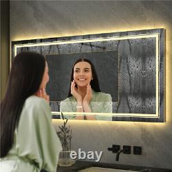 Extra Large LED Bathroom Mirror Full Length Wall Mirror Dimmable Makeup Dressing
