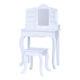 Fantasy Fields Kids Dressing Table Vanity Set, Mirror & Stool White Td-13366d