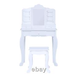 Fantasy Fields Kids Dressing Table Vanity Set, Mirror & Stool White TD-13366D