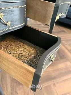 French Louis Style Ornate dressing table Black And Gold