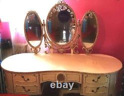 French Louis Style Table, drawers & mirror Drawer Chest, Bedside Table, Wardrobe