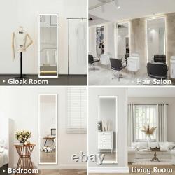 Full Length Mirror with LED Lights 3 Color Dimmable Wall Mounted / Freestanding