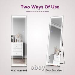 Full Length Mirror with Lights Touch Sensor Freestanding/Wall Mounted 150×40cm