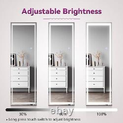 Full Length Mirror with Lights Touch Sensor Freestanding/Wall Mounted 150×40cm