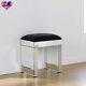 Furniture Mirrored Glass 2 Drawer Dressing Table Stool (withb)&glass Desk Set