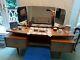 G Plan Desk Dressing Table Teak With 3 Mirrors, Glass Top And Make Up Drawer