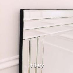 Gabriella Modern Full Length All Glass Triple Bevelled Dressing Mirror 120x40cm