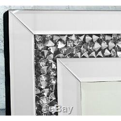 Gatsby Crystal Diamond Glass Frame Long Dress Wall Mirror 120 x 40cm / 48 x 16