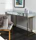Glass Console Table Modern Venetian Mirrored Gold Dressing Furniture Large Hall