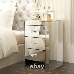 Glass Mirrored Bedroom Furniture-Dressing Table, Stool, Mirrors & Bedside Tables