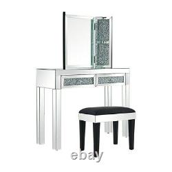 Glass Mirrored Dressing Table Bedside Console Dresser Table/Stool/Mirror Option