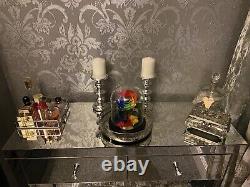 Glass mirrored dressing table