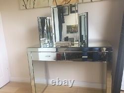 Glass mirrored dressing table Including Make Up Mirror
