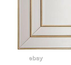 Gold Mirrored Console Hall Table Mirror Dressing Furniture Glass Wall Living