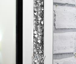 Grandiosity Silver Crystal Glass Cheval Freestanding Dressing Mirror 150 x 40cm