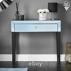Grey Mirrored Dressing Table 1 Drawer Dresser Table Desk Vanity Mirror Finish