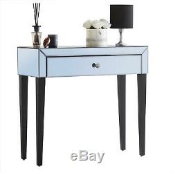 Grey Mirrored Dressing Table Drawer Crystal Handle For Bedroom Jewellery Storage