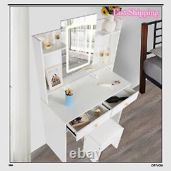 Hollywood Dresser with Sliding Mirror Bedroom Make Up Dressing Table Vanity Set