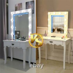 Hollywood Style Lighted Vanity Makeup Mirror Dressing Table 10 Led Bulbs+ Drawer