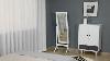 Homcom Free Standing Floor Mirror Full Length Dressing Mirror Angle Adjustable Living Room Bedroom
