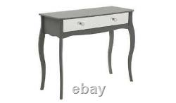 Home Amelie 1 Drawer Mirrored Dressing Table Grey