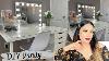 How To Make Diy Affordable Makeup Vanity With Hollywood Lights Mirror Ikea Dollarama Organizer
