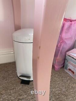 IKEA Hemnes Pink Glass top Dressing Table with Mirror and Stool