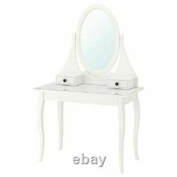 Ikea Hemnes White dressing table with glass top, mirror, 3 drawers RRP£165