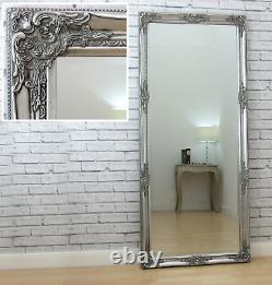 Isadora Full Length Silver Shabby Chic Leaner Wall Floor Mirror 163cm x 72cm