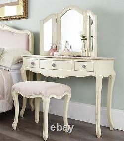 Juliette Champagne Dressing Table with crystal handles (mirror not included)