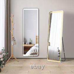 LED Full Length Mirror with Illuminated Light Freestanding/Wall Mounted 160x50cm