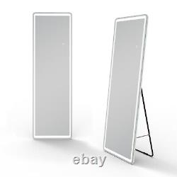 LED Full Length Mirror with Illuminated Light Freestanding/Wall Mounted 160x50cm