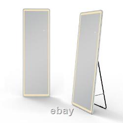 LED Full Length Mirror with Illuminated Light Freestanding/Wall Mounted 160x50cm