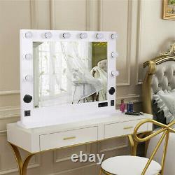 LED Hollywood Dressing Table Mirror Vanity Lighted Cosmetic Table Mirror Princes